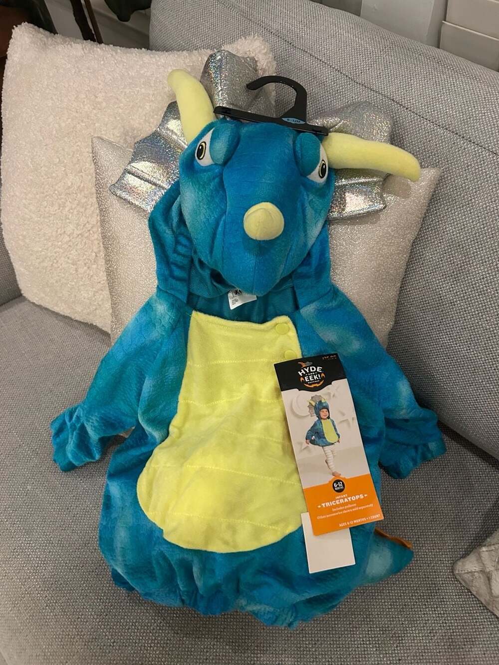 Hyde & Eek! Boutique Infant Triceratops Dinosaur Costume 6-12 Months